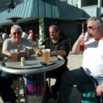 We grabbed a table out on the deck at Shpherd's near the Tiki Bar.