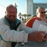 Jimbo crushing a cup as he recounts his days at lovable Goodyear. 