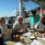 It was a beautiful day, and Fergie got us a table right by the water. 