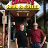 Here is another popular place on Clearwater Beach called
Crabby's. Some of the guys found it last year so we 
stopped by a couple of 
times this year. 
SPIKE (L) and S. B. in 
front of the place. 