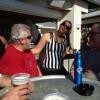 Here is SPIKE yacking with 
one of our bartenders on 
the deck, CORINNE!