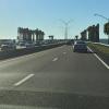 And here is a pic taken by me in the front seat of us actually driving on that famous causeway.