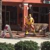 Walking down Gulfview Blvd we ran into Hulk Hogan or a statue that resembled him.  