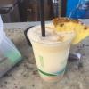 This is what the Pina Coladas at Tommy's look like. They are delicious. They have a full bar, and food available.