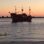 This is a Pirate Ship that takes 
vacationers up and down the Gulf in front of Shephard's.