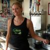 Our bartender, JILL,  at the bar on the  patio.