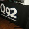 Radio Staion Q92 Logo in front of their booth. 