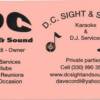 This is the business card of D. C. Sight & Sound. They do a good job. 