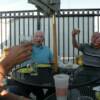 After the first round was passed out to us we made a toast to the great evening that we were having out on Malloy's deck.