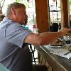 Here is a pic of DRUMSTIR pouring "au juis" on his steak.
