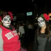 Not many people dressed in costume on this Halloween nite. But here are two young ladies who did. Very Scary.
Sorry, I did not get their
names.