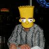 R. B. wearing the BART 
SIMPSON Halloween 
mask that I (JOEBO) 
bought him. Last year I
bought him a HOMER
SIMPSON mask.                         
 