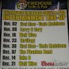 And here is the schedule of Firday night bands that have and will appear at the Firehouse. The Fabulous
PHANTOM BAND will be appearing there on Friday, December 7. A warm up for the Christmas Party on DEC 21.