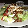 Here is what I ordered to 
eat from Legends excellent menu. It is a Cobb Salad 
with Chicken. It is very 
good and Healthy!