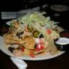 And here is the gigantic order of NACHOS that R. B. ordered for everyone even though some of us took more than others.