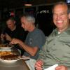 R. B., next to him 
BILLY BOB, and SCOTT, 
his son, chowing down 
on the Rib Special.  