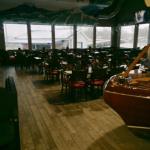 Another look at the wood flooring in the restaurant, 
giving it more character. And is something to walk on!