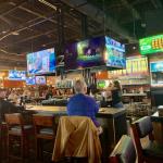 Here is a shot of the main part of the bar. There are TV's EVERYWHERE!