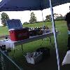A shot of the makeshift 
Bar with the driving range
in the background.