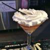 Here is a Butterscotch 
Martini that the lady sitting 
at our table ordered. She
talked bartender Marvin 
into filling the rim with 
whipped cream. 