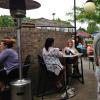 A picture of a few people
out on the Patio at The Galaxy.
The patio is open daily during
the Spring & Summer, but on 
Wednesdays they have the Patio Party with Live Music 
along with radio station WONE.