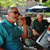 S. B. smoking the $12 cigar
that I gave him. this is one
place that we can smoke cigars since it is outdoors.
Some outdoor bars do not allow it. C'Mon Man!