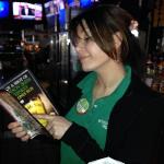 One of our favorite bartenders, Mandy, picking out
something healthy for us to order! 