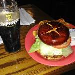 KOB's has a Food Special of
Hamburgers on Wednesdays.
This is a Chipolte Burger that 
S. B. ordered.  They are $5.00.
He said that he had calories to 
spare!