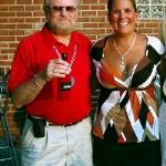 Here I am with Tammy back in 
2007 out on Portage Lakes
at a place no longer there 
called Hook Line & Drinkers. 
She was working for a radio
station called Rock 106.9. 
They were there for Bikers
Nite!  