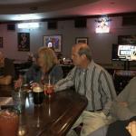 Geezers and friend at the bar
at Ray's Place from R-L are S. B., R. B., Krisko, and Billy Bob. 