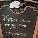 He dissed the Caribbean Blue 
Martini for a real man's drink!