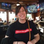 Here is Becca, the other bartender working out at
the Patio Bar on this Wednesday nite.