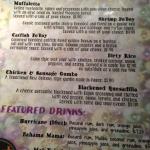 MARDI GRAS MENU 