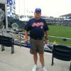 Believe it or not, here is
the DRUMSTIR posing in
the Kansas City Royals'
Kauffman Stdium where he was there for a Cleveland
Indinas game with his wife
Cindy.