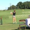 The Rockin On The Range
party did not deter golfers
from practicing off of the
grass.