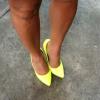 KRISKO spotted a lady with
a Yellow pair of shoes. She
wanted me to take a pic of
them. I asked the lady and she
said OK. 
But she wouldn't let me take
a pic of the rest!