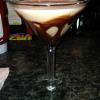 This is my Chocolate Martini.
They have a way of decorating these glasses to make them
look delicious.   
