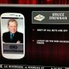 This is a very unique photo.
During the holidays the host 
of All Bets Are Off BRUCE
DRENNAN took a few days
off. 
But after the surprise ROB
CHUDZINKSI firing he jsut
had to call in and talk to the 
guest host. Usually this post
on air is for a guest sportswriter or coach!