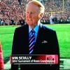 Here he is.....the vunerable
class "A" best announcer
for baseball in the world,
VIN SCULLY overseeing
the coin toss at the game.
and he was the Rose Bowl
Grand Marshall! 
