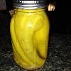 DEWSTER pickle peppers.
Say that 10 times real fast.
He brought me a jar and I gave
him two empties. 
They are very good and not
too hot. Thanks Dewey!