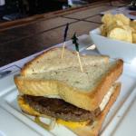 Here is FERGIE'S choice from
Galaxy's Menu. It's the Patty
Melt. Looks good. 