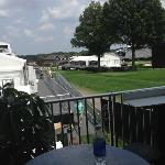 Here is a look from the deck 
of the C Club showing the
16th Fairway.