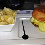 Another shot of the Shooting Star Burger on the plate with
chips. It is a very good burger
that is reasonably priced. 