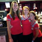 These were our bartenders at 
The Firehouse on Tallmadge 
Circle. From L-R are SHANNON, CASEY, and STACEY. Shannon, and Casey
are sisters.