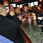 Here are some of The Geezers at the bar at Johnny
J's. 
From L-R are DRUMSTIR, R.B.,
KRISKO, and SPIKE!