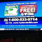 this is an ad taken from the 
TV at JJ's for a Bender Stik.
S. B.'s last name is BENDER.
We have no idea what this
Bender Stik is!  