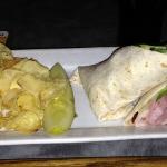 This is a pic of the Club Wrap
that I ordered at The Grille.
It was very good. All of the
Geezers ate from the Grille's
menu, and I didn't hear any
complaints.  