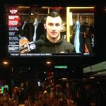 Earlier ESPN broadcasted pictures of both Johnny Manziel, and Brian Hoyer.
They were talking about the up and coming Cleveland Browns game with the Cincinnati Bengals that Manzieel is going to start. 