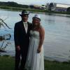 Cheryl Clatworthy never ceases to amaze me. Not 
only becasue of her talented
voice, but all of a sudden she
does soemthing unexpected,
and different.
This time she got married out
at beautiful Wingfoot Lake to her long time companion Dale.
CONGRATULATIONS you two!