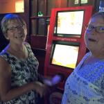 Some "ole" friends just happened to end up at JJ's  on
the same nite. (NOT Thursday)
Here we have Debbie on the left, with Barb. they are part
of Barto's Gang. 